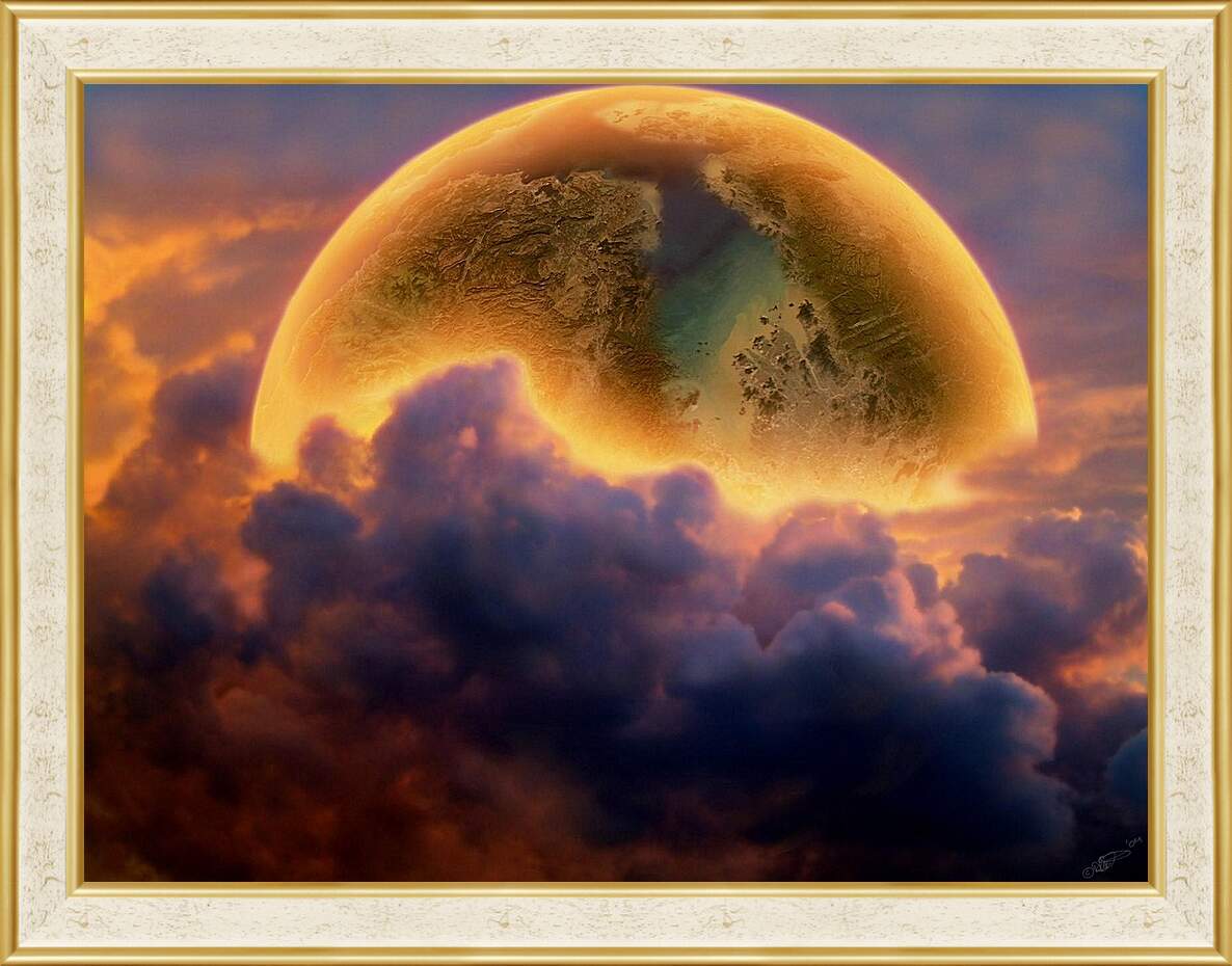 Картина в раме - Планета за облаками