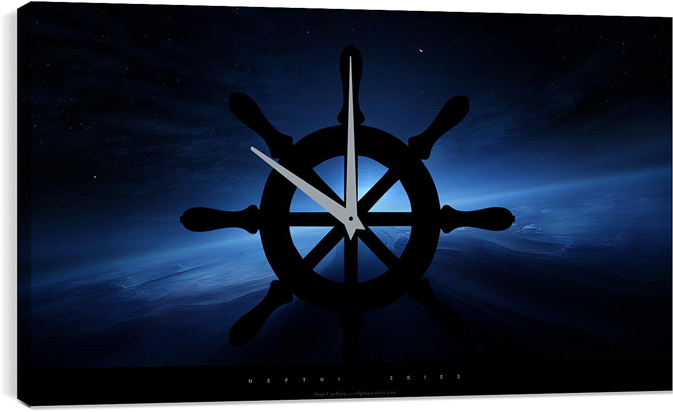 Часы картина - Дорога на Нептуне в тумане