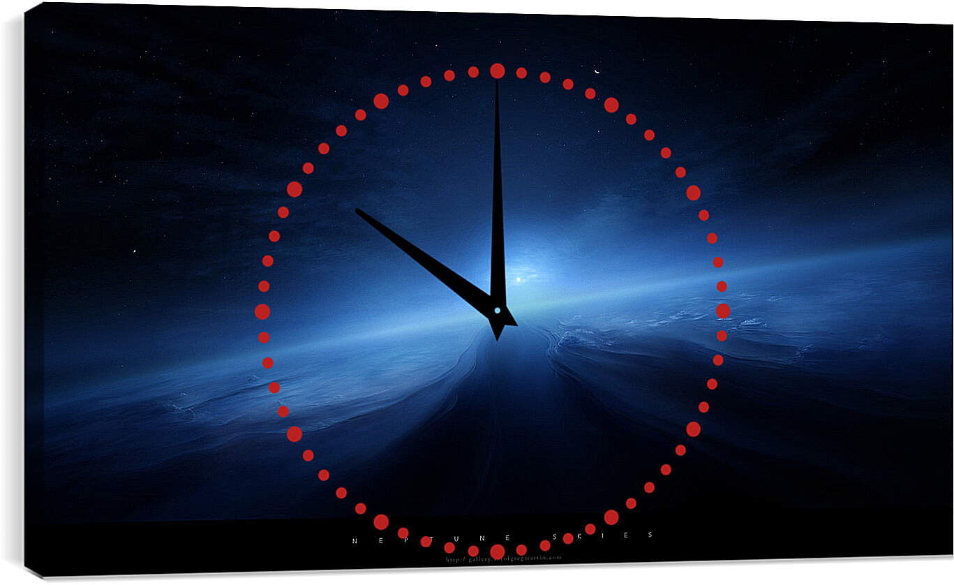 Часы картина - Дорога на Нептуне в тумане
