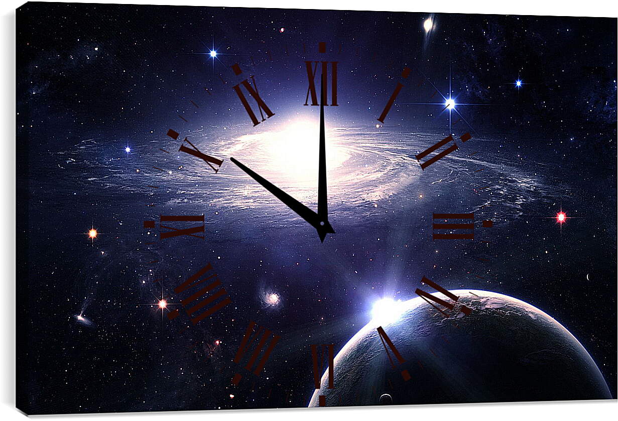 Часы картина - Далекая галактика