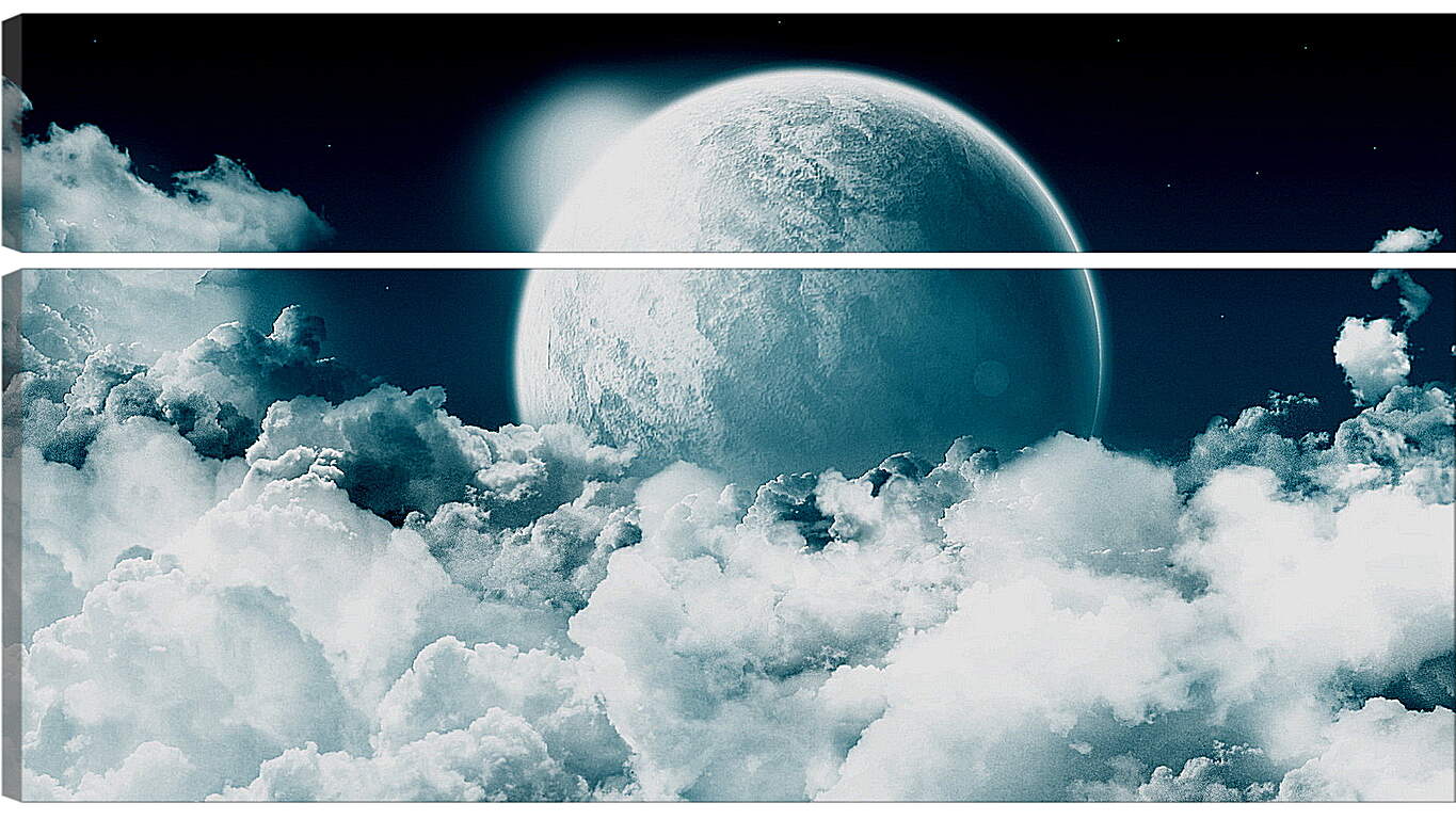 Модульная картина - Белая Луна