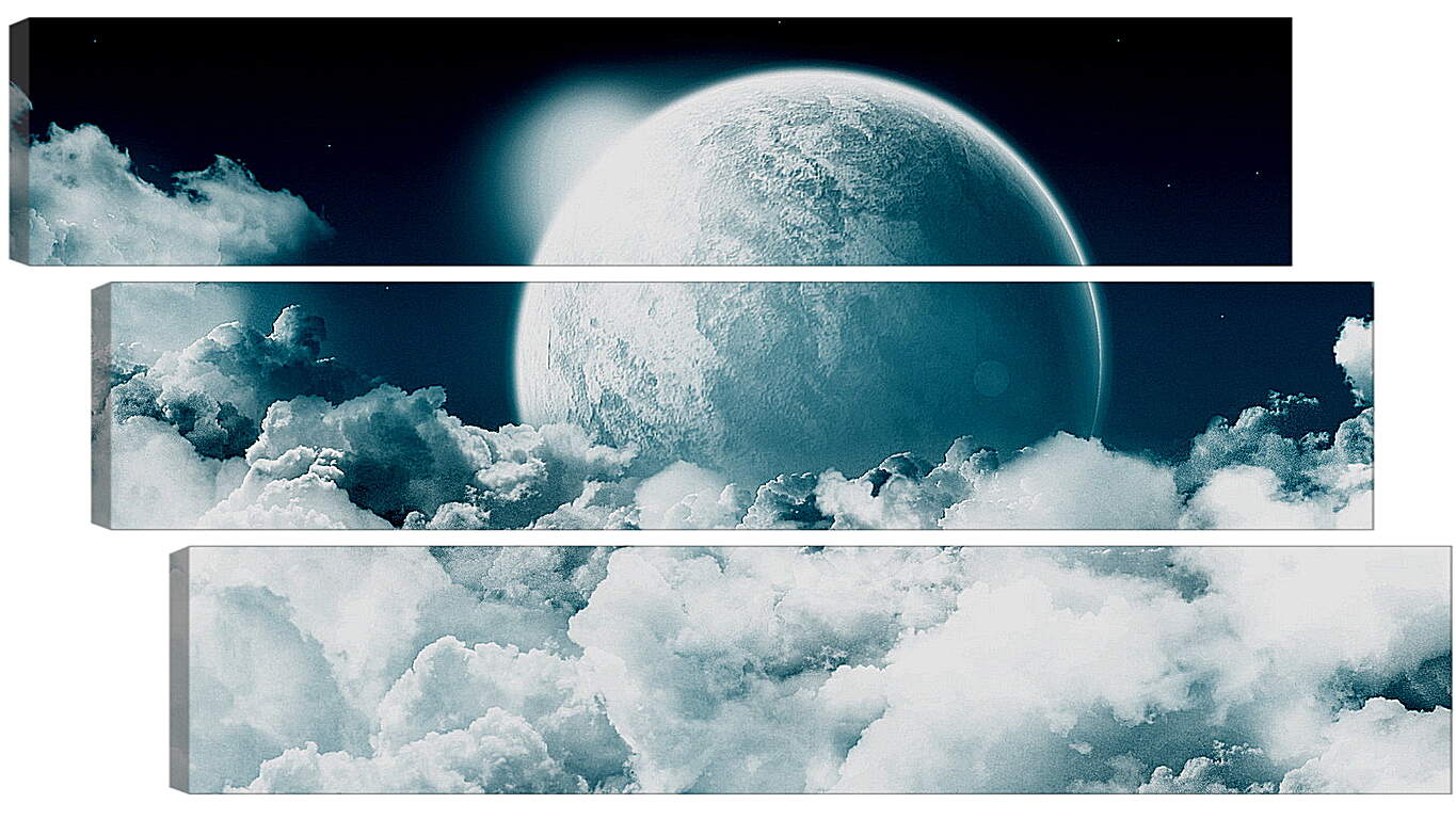 Модульная картина - Белая Луна