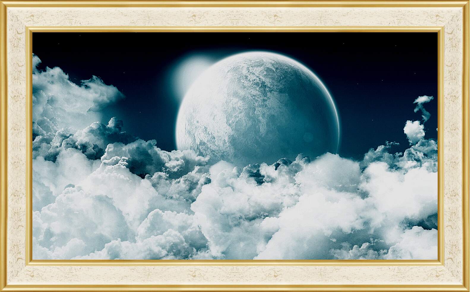 Картина в раме - Белая Луна