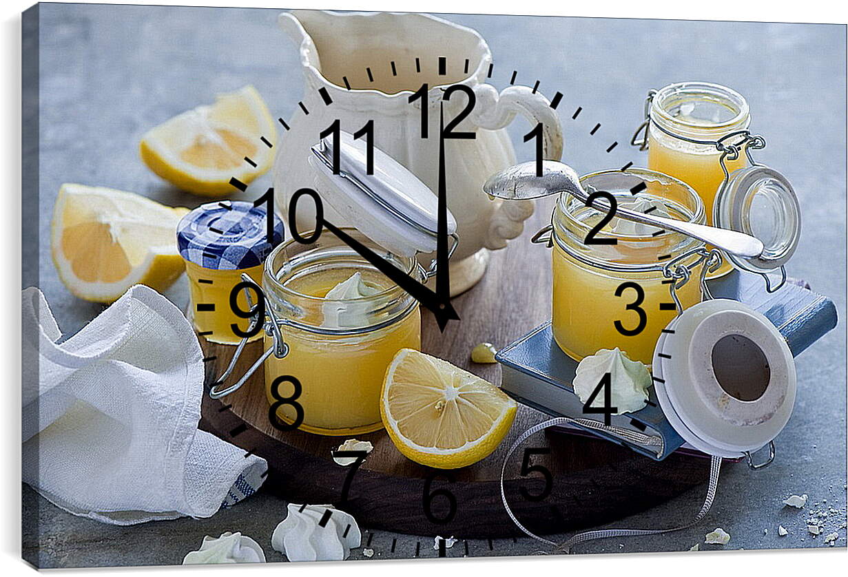 Часы картина - Мед и лимон
