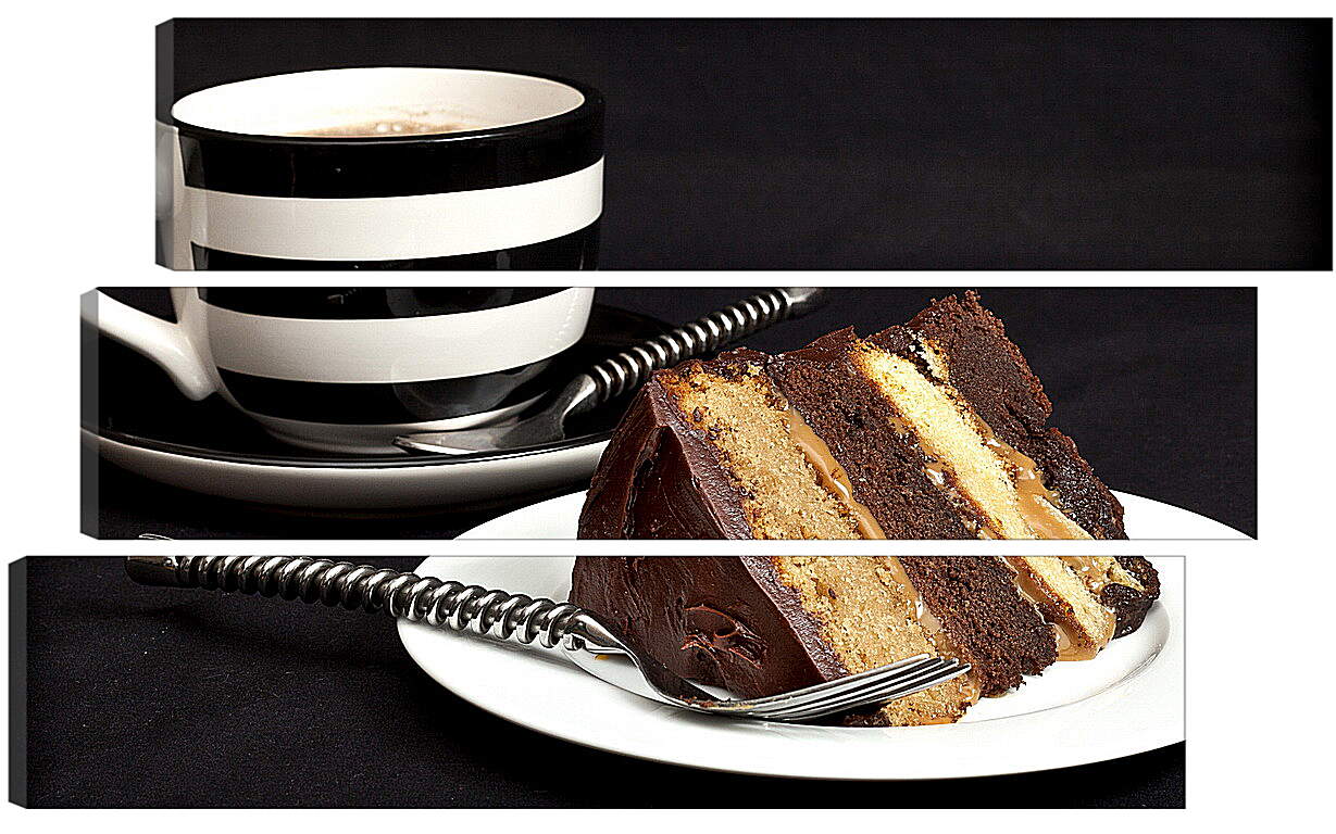 Модульная картина - Шоколадный десерт