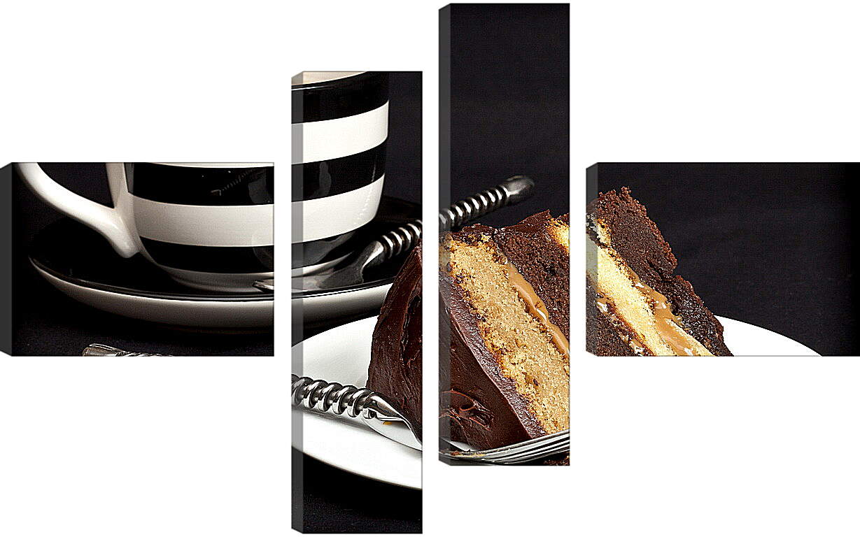Модульная картина - Шоколадный десерт