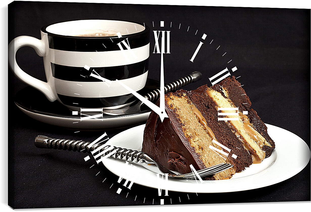 Часы картина - Шоколадный десерт