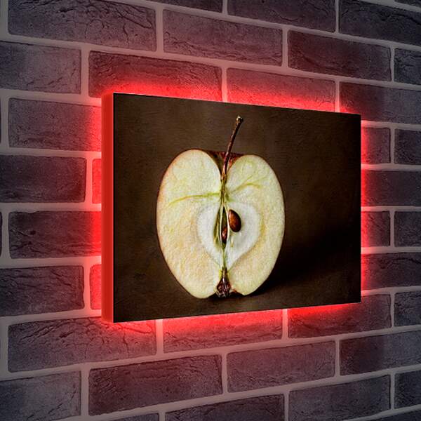 Лайтбокс световая панель - Яблоко с косточками