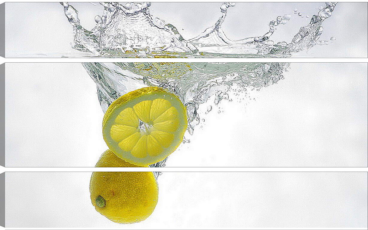 Модульная картина - Дольки лимона в воде