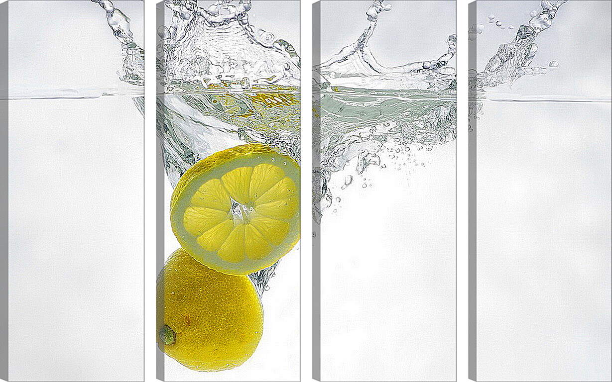 Модульная картина - Дольки лимона в воде