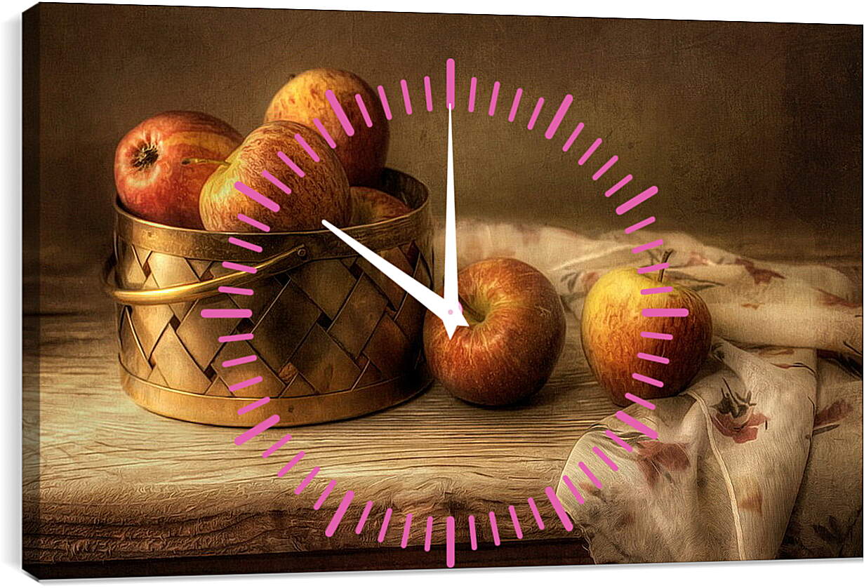 Часы картина - Яблочки