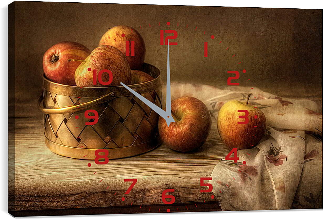 Часы картина - Яблочки