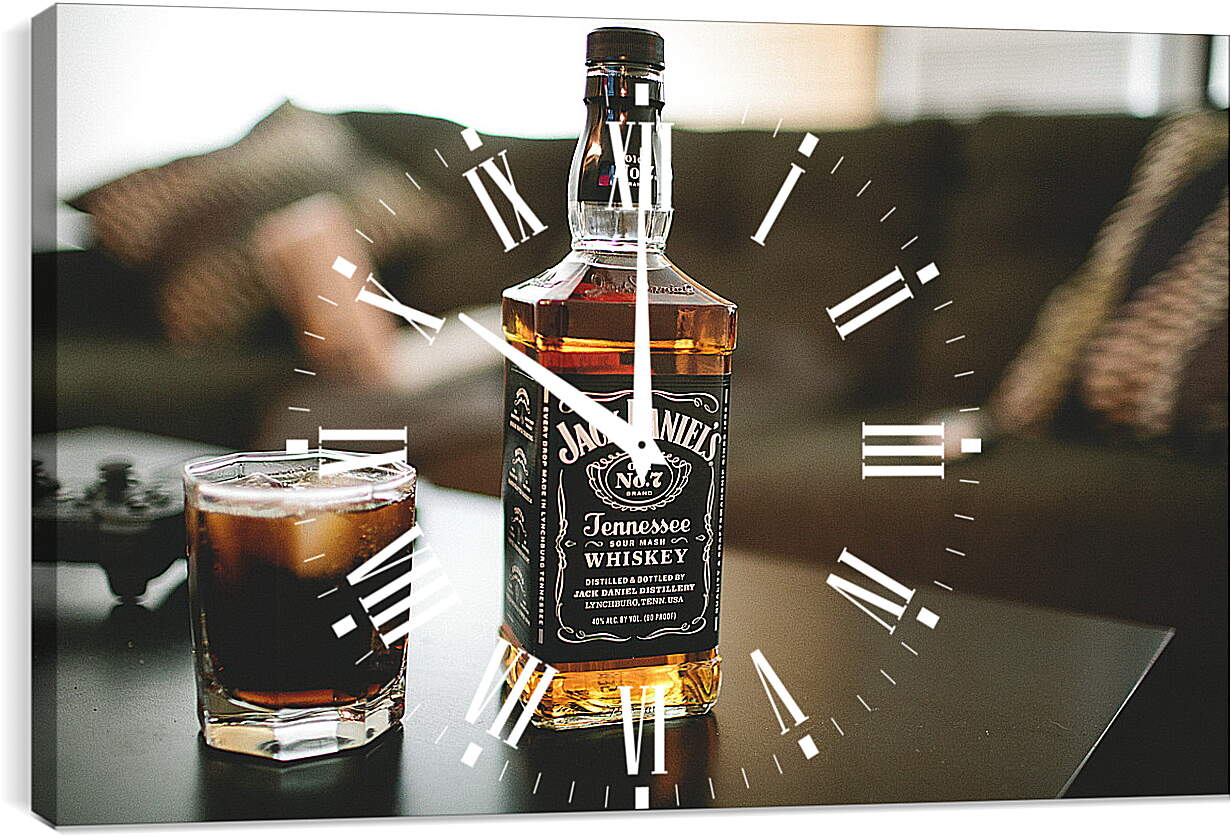 Часы картина - Виски Jack Daniel's