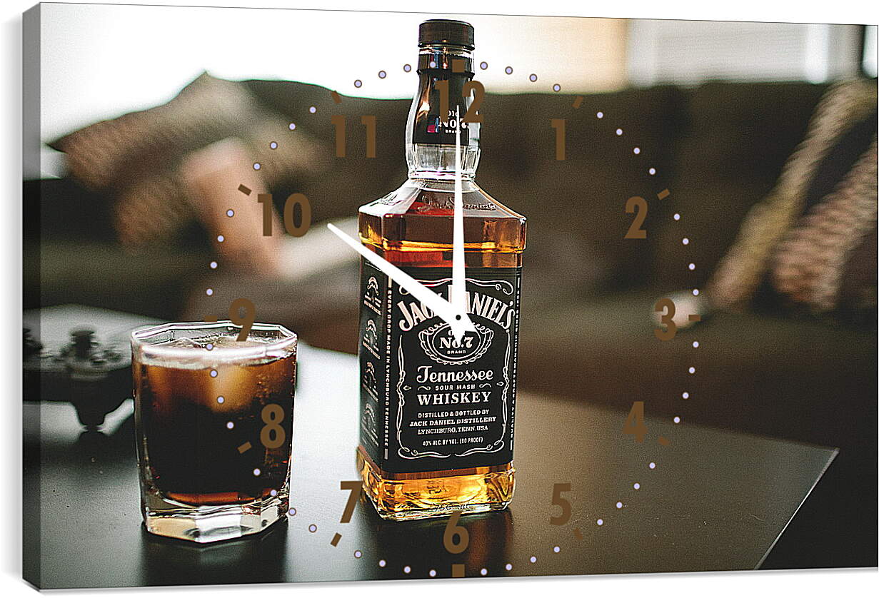 Часы картина - Виски Jack Daniel's