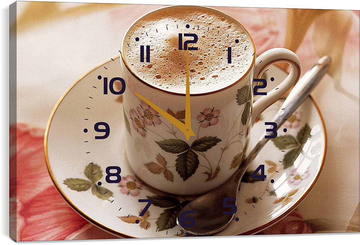 Часы картина - Чашечка кофе