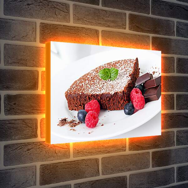 Лайтбокс световая панель - Десерт, ягоды, шоколад