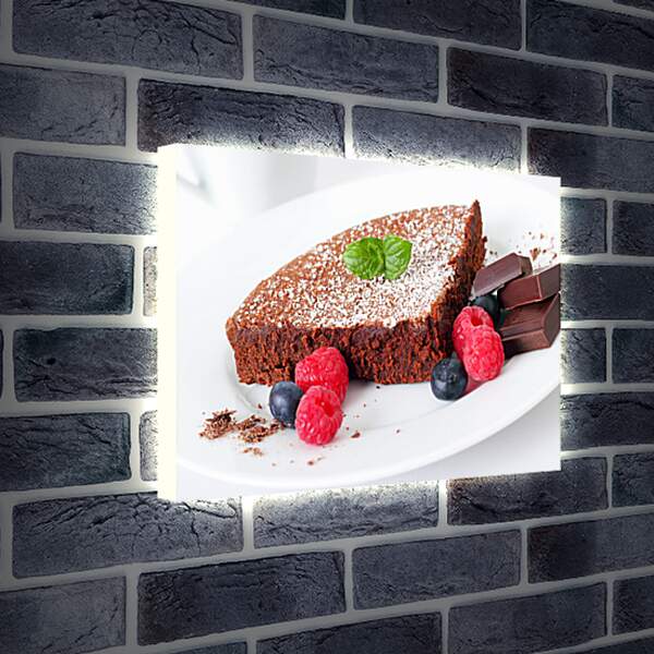 Лайтбокс световая панель - Десерт, ягоды, шоколад