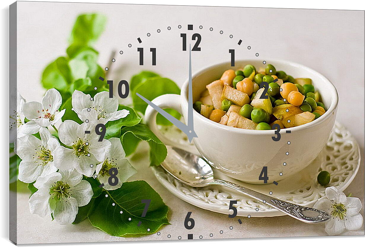 Часы картина - Летний салат