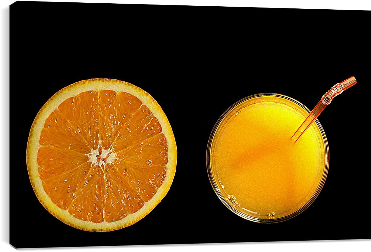Постер и плакат - Апельсин, апельсиновый сок