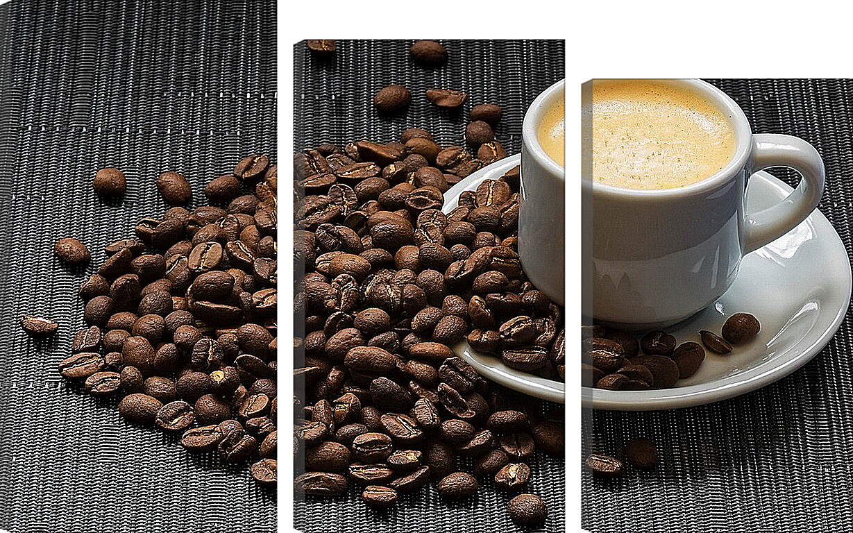 Модульная картина - Кофе, кофейные зёрна