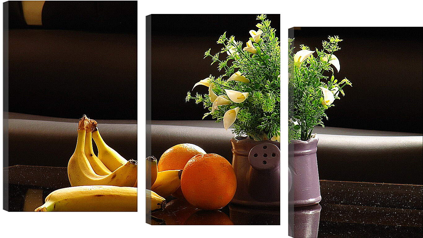 Модульная картина - Цветы и фрукты