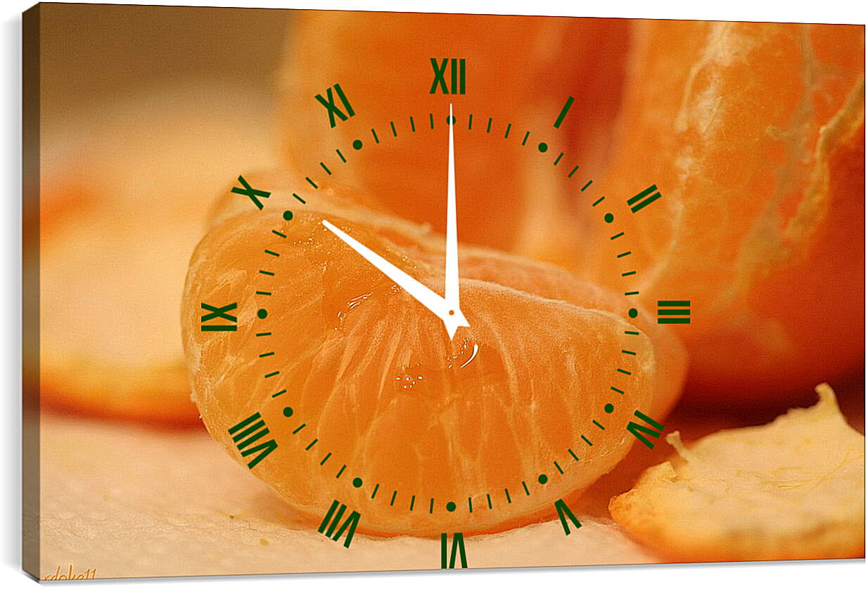 Часы картина - Долька мандарина