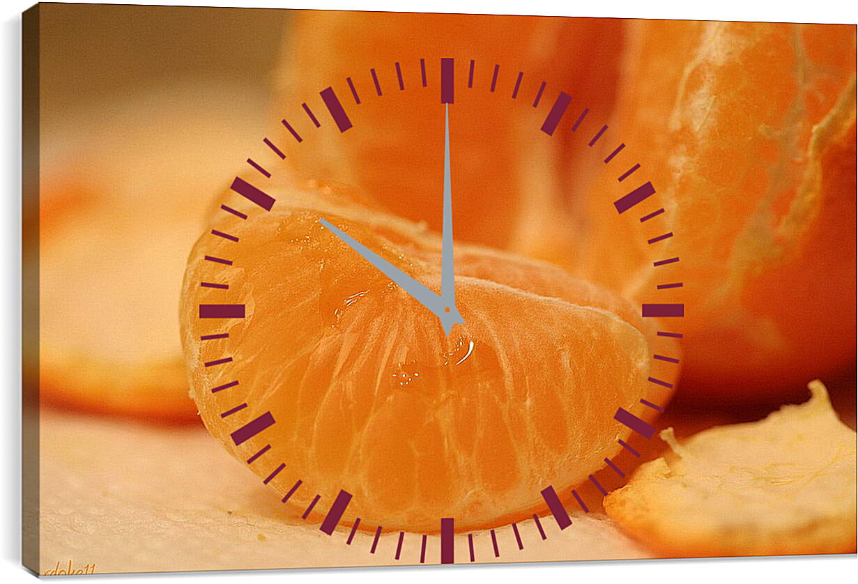 Часы картина - Долька мандарина