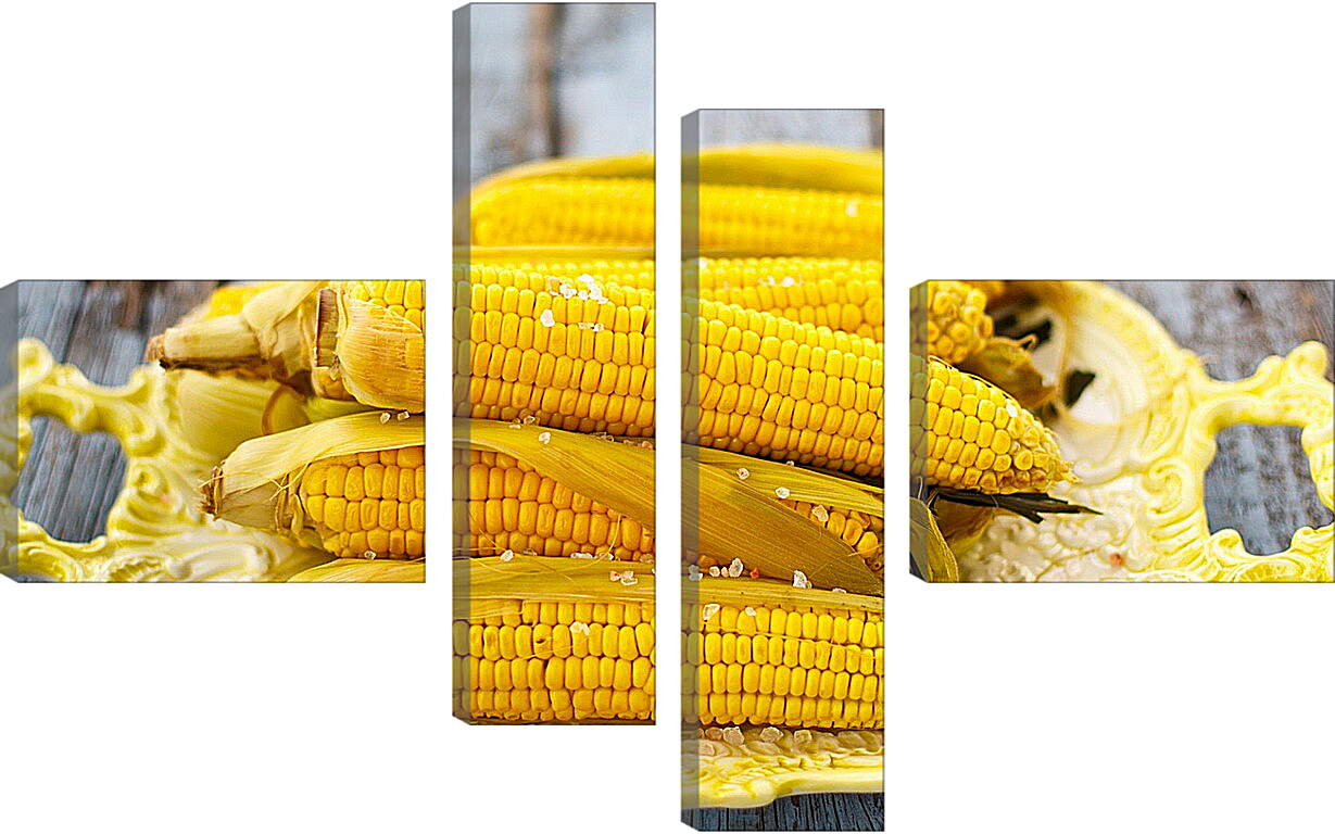 Модульная картина - Кукуруза на подносе