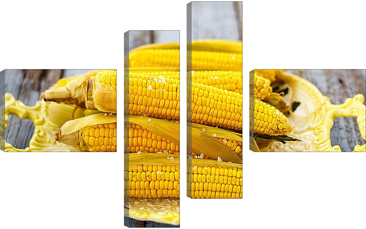 Модульная картина - Кукуруза на подносе
