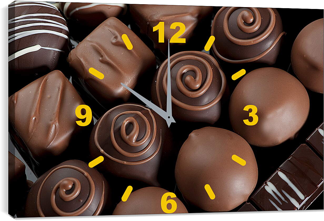 Часы картина - Шоколадные конфеты