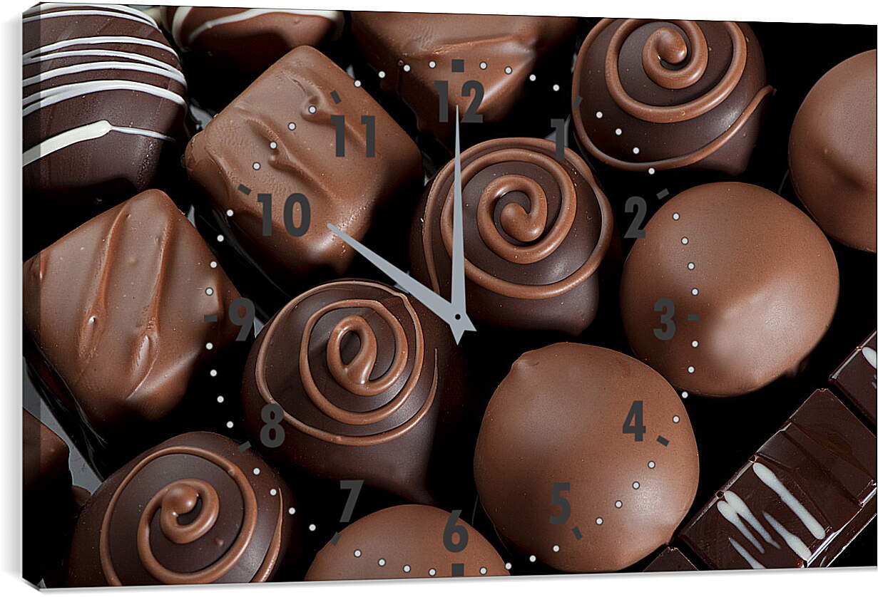 Часы картина - Шоколадные конфеты