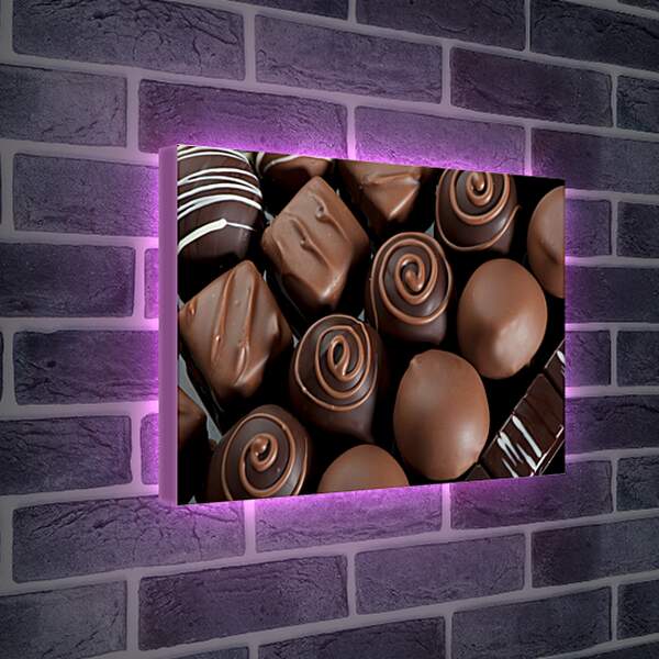 Лайтбокс световая панель - Шоколадные конфеты