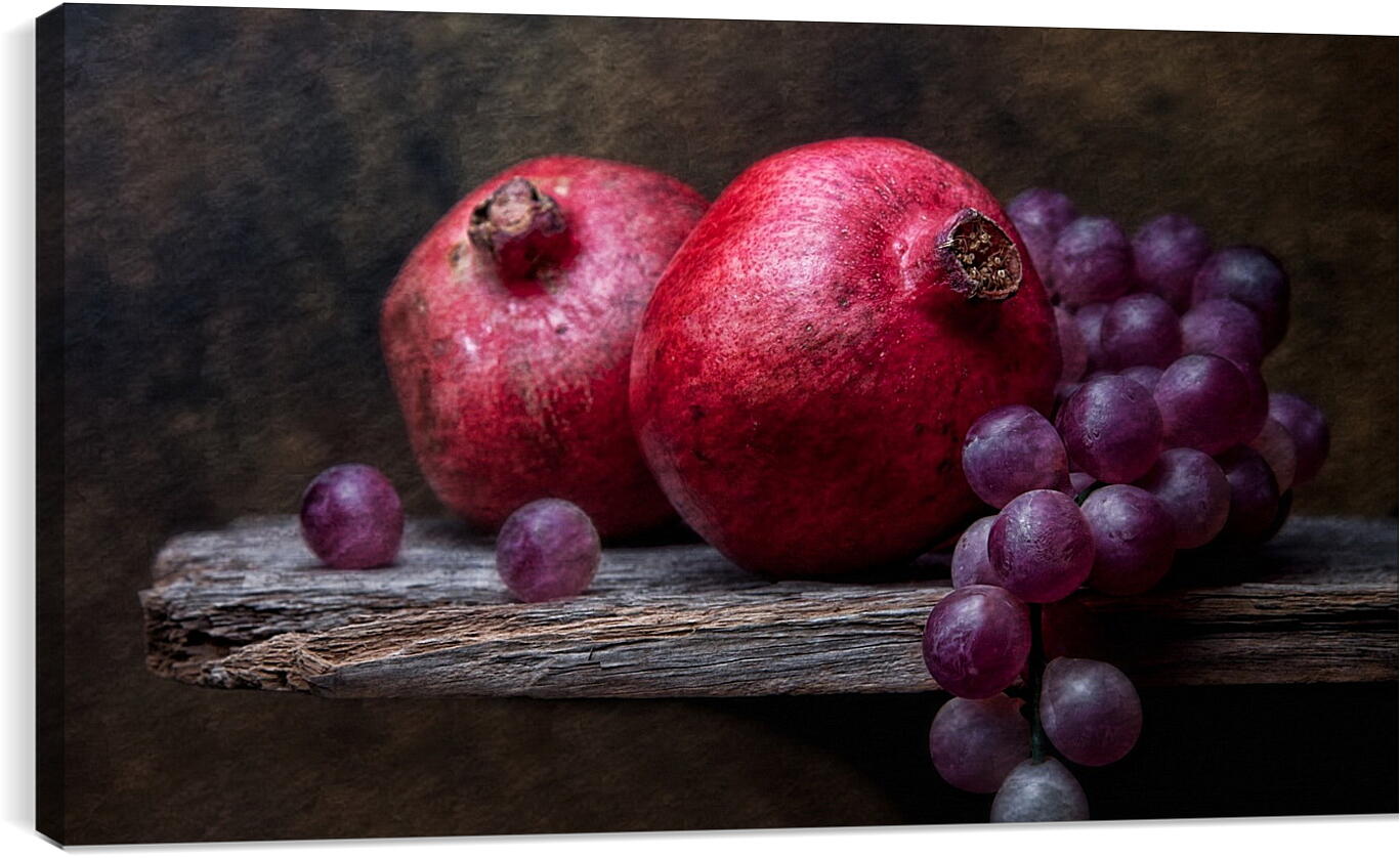 Постер и плакат - Гранат и гроздь винограда