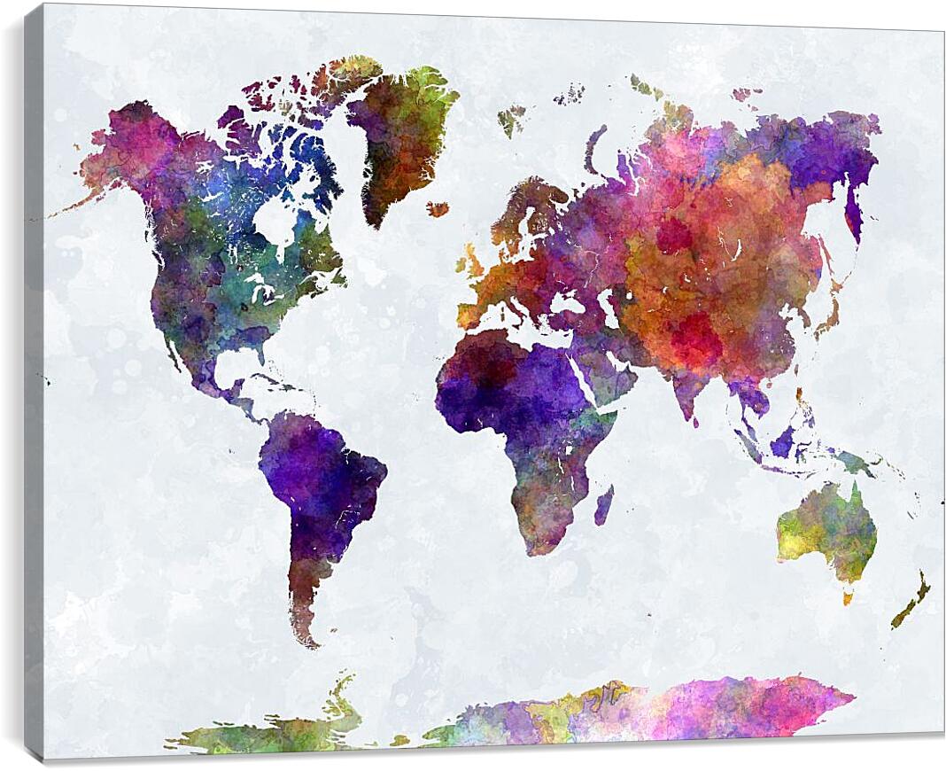 Постер и плакат - Чернильная карта мира