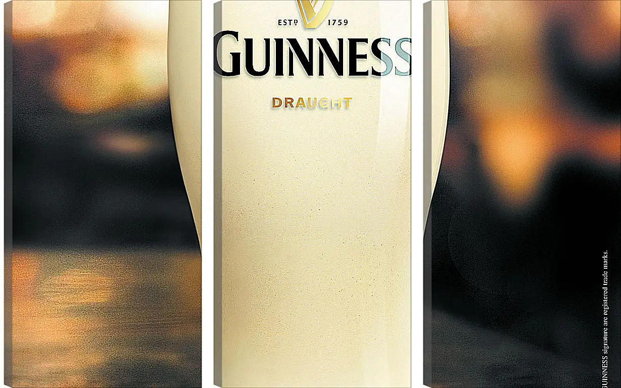 Модульная картина - Бокал Guinness