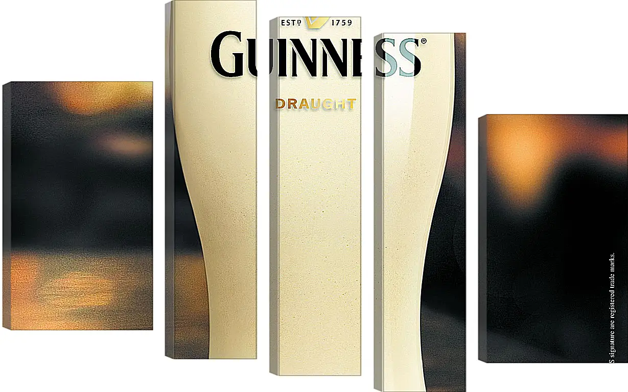 Модульная картина - Бокал Guinness