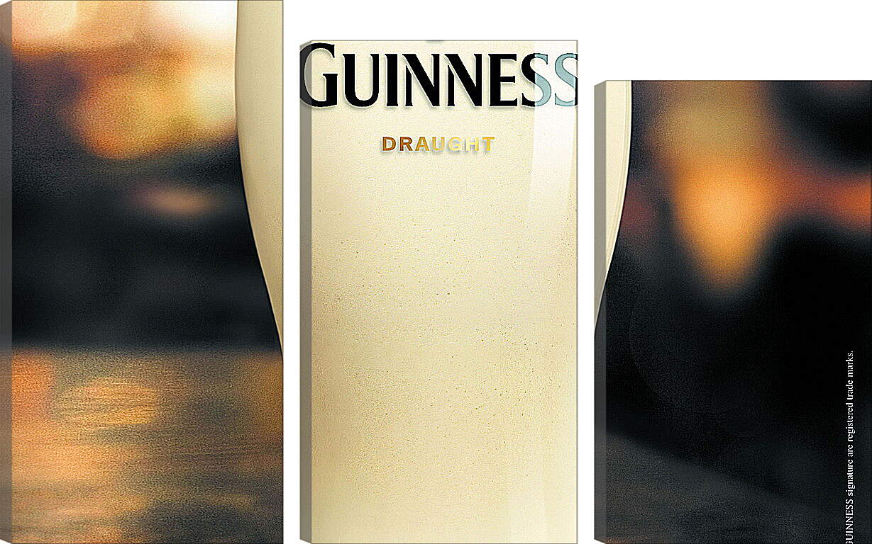 Модульная картина - Бокал Guinness