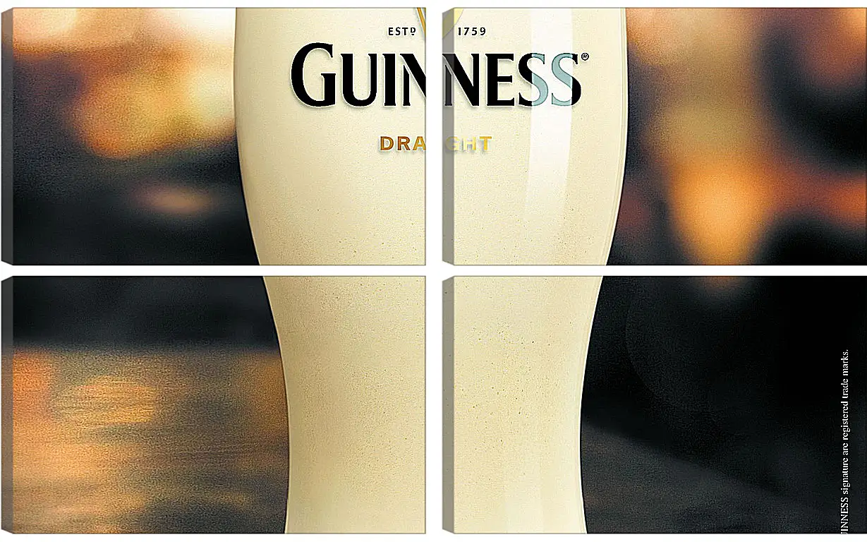 Модульная картина - Бокал Guinness