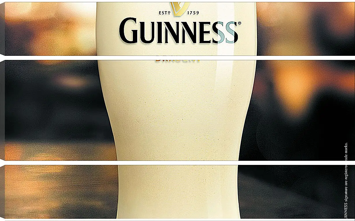 Модульная картина - Бокал Guinness