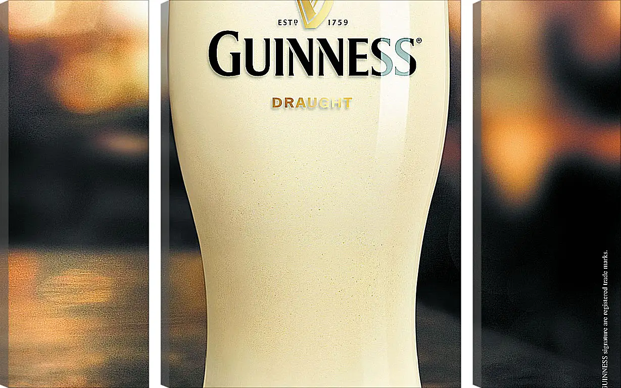 Модульная картина - Бокал Guinness