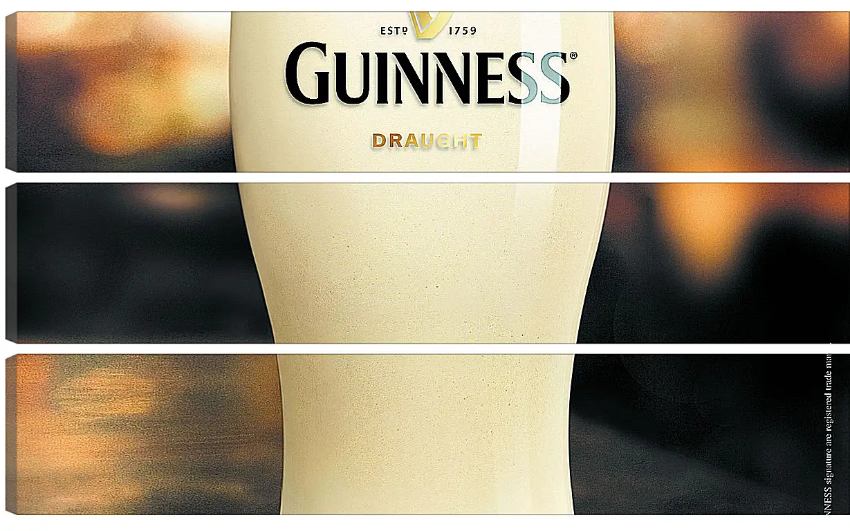 Модульная картина - Бокал Guinness