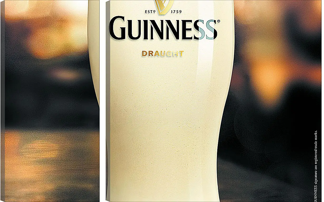 Модульная картина - Бокал Guinness