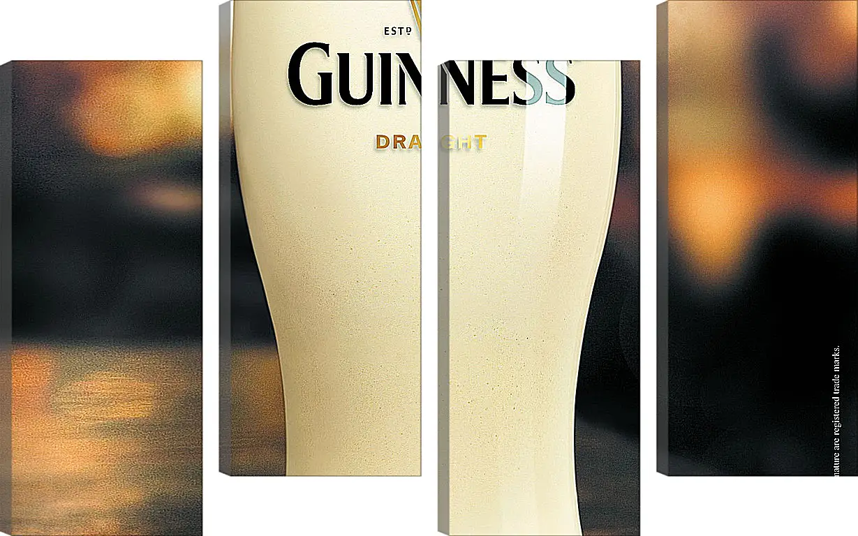 Модульная картина - Бокал Guinness