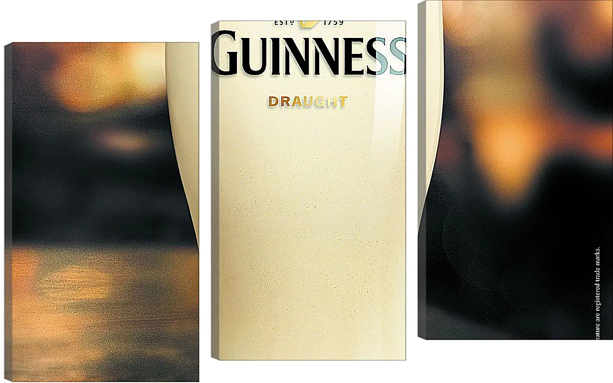 Модульная картина - Бокал Guinness