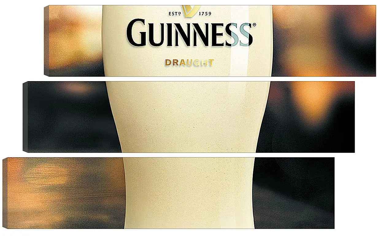 Модульная картина - Бокал Guinness