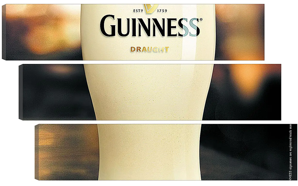 Модульная картина - Бокал Guinness