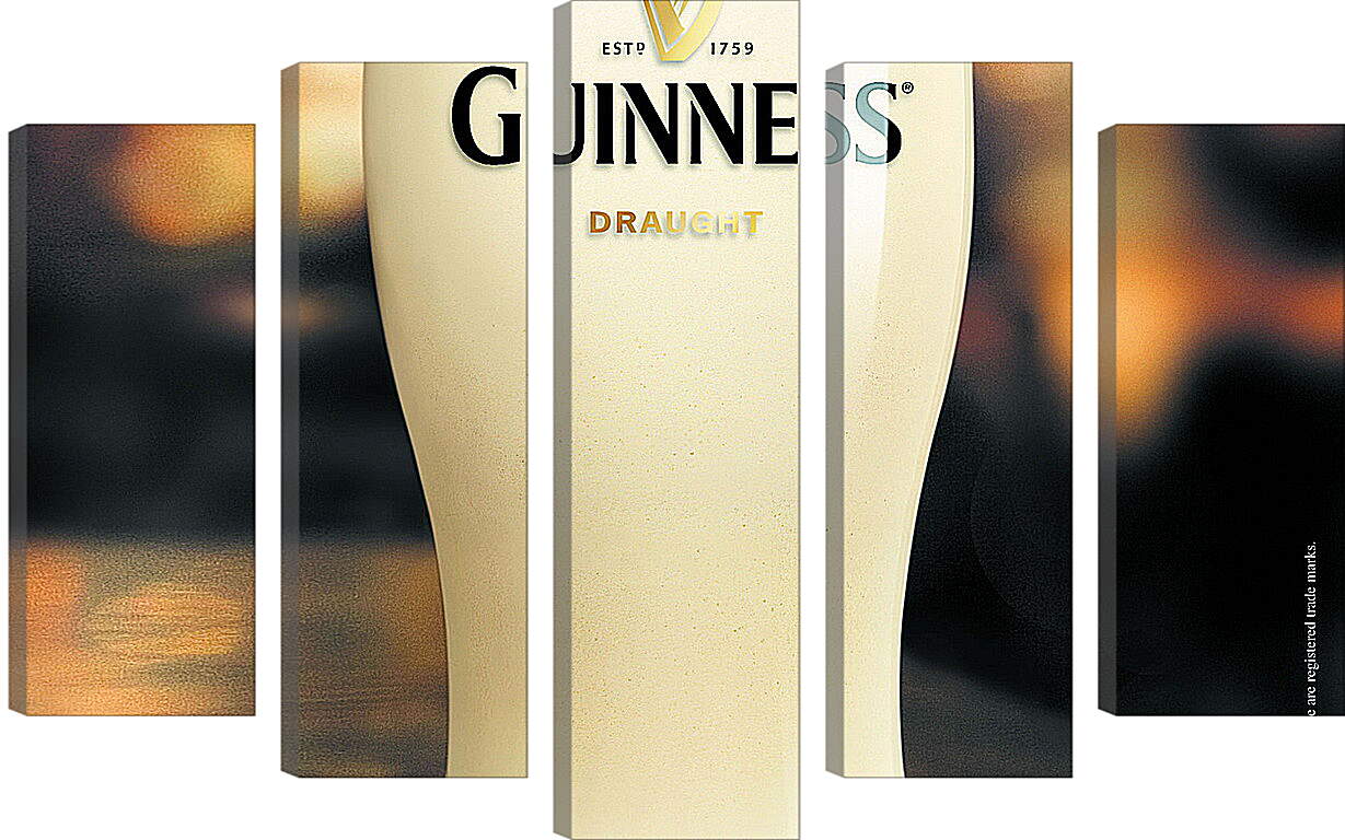 Модульная картина - Бокал Guinness