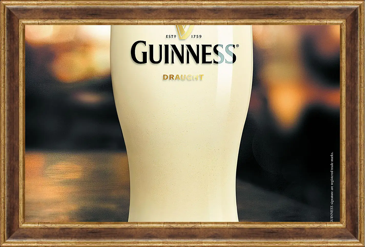 Картина в раме - Бокал Guinness