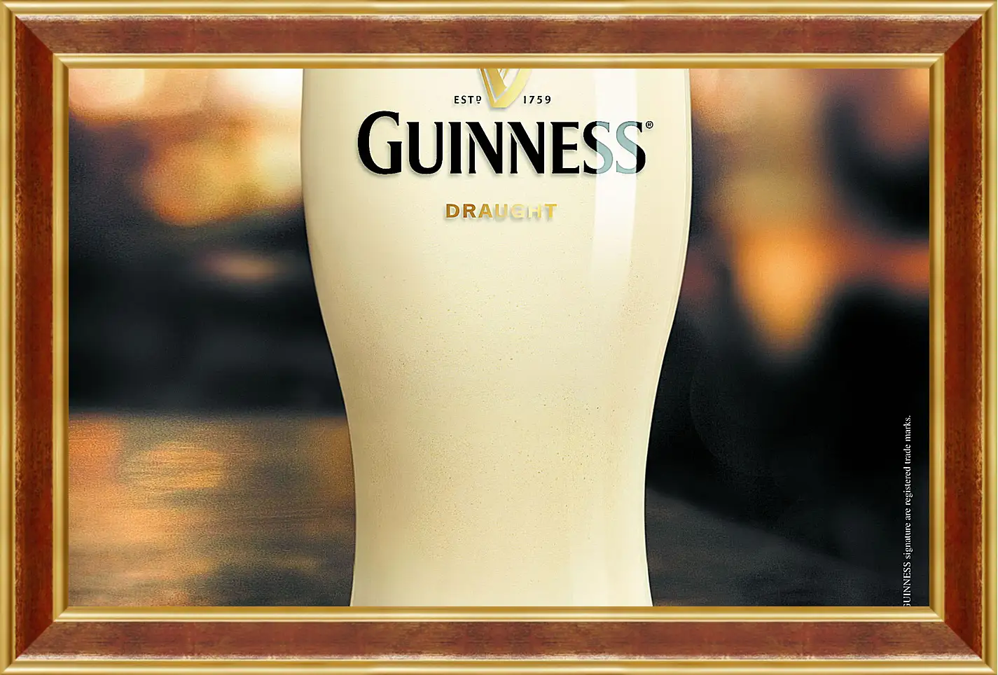 Картина в раме - Бокал Guinness