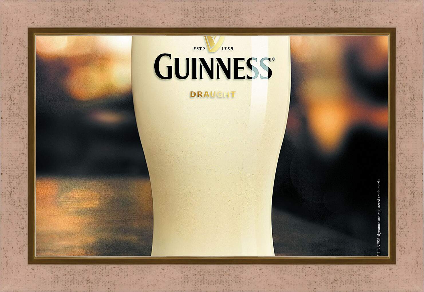 Картина в раме - Бокал Guinness